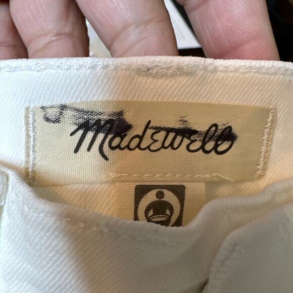 Madewell The Perfect Vintage Wide Leg Jean in Tile White Size 25 Petite NWT - Picture 9 of 11